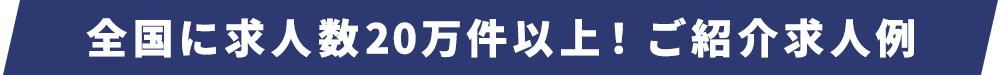 求人数10万件以上 ご紹介求人例