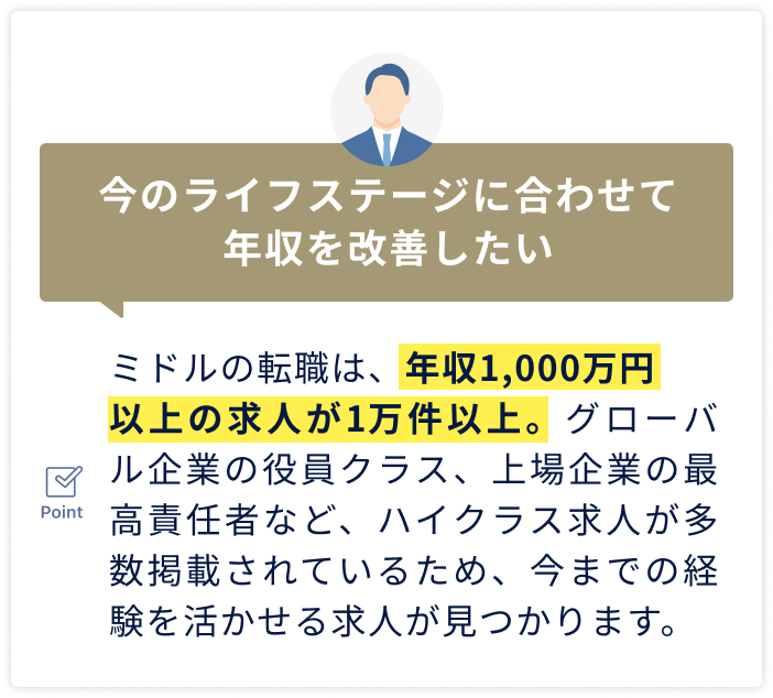 今のライフステージに合わせて年収を改善したい