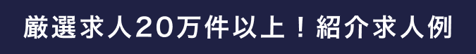 求人数10万件以上！ご紹介求人例