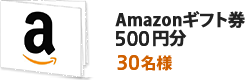 Amazon ギフト券　500円分 30名様