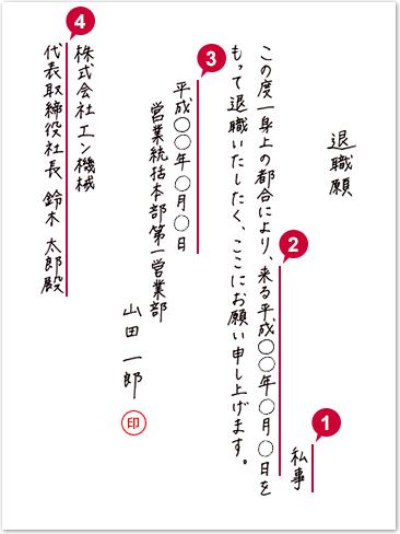 退職願サンプル｜ミドルの転職